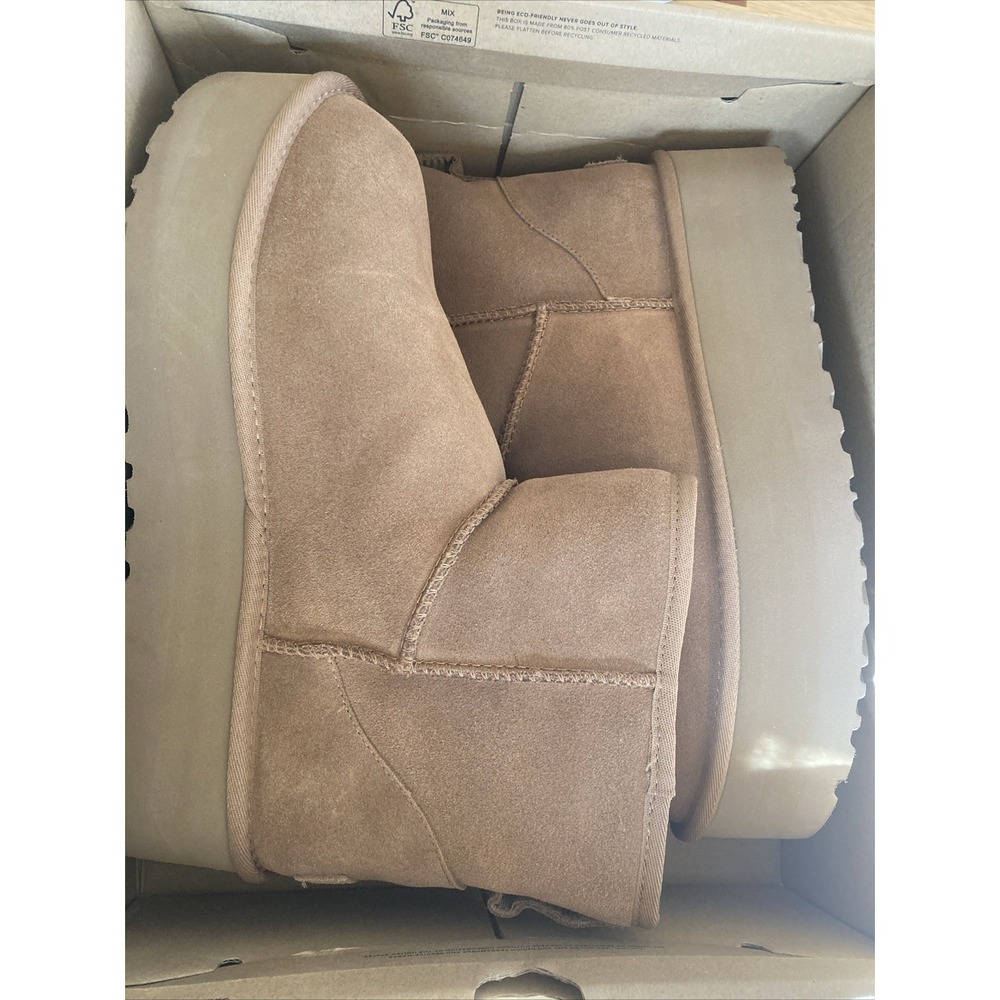 UGG Classic Ultra Mini Platform Womens Size 12 Chestnut Boot 1135092 WORN ONCE - Picture 6 of 7